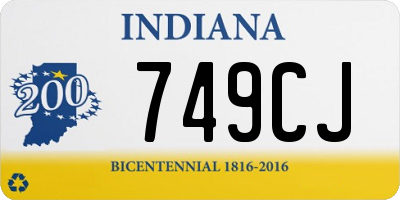 IN license plate 749CJ