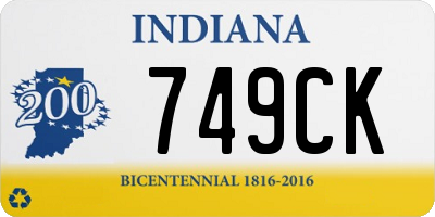 IN license plate 749CK