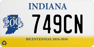 IN license plate 749CN