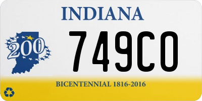 IN license plate 749CO