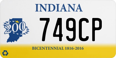 IN license plate 749CP