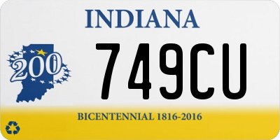 IN license plate 749CU