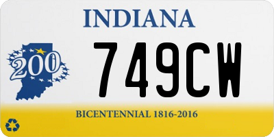 IN license plate 749CW