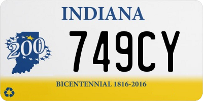 IN license plate 749CY