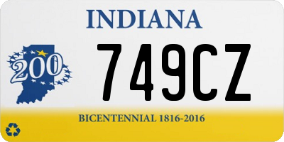 IN license plate 749CZ