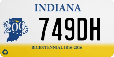 IN license plate 749DH