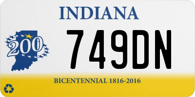 IN license plate 749DN