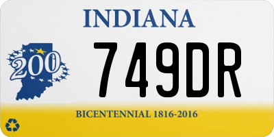 IN license plate 749DR