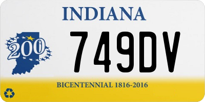 IN license plate 749DV