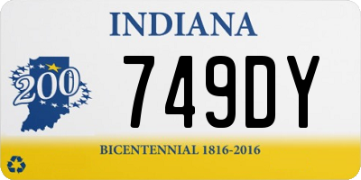 IN license plate 749DY