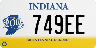 IN license plate 749EE