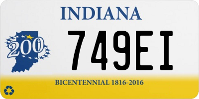 IN license plate 749EI