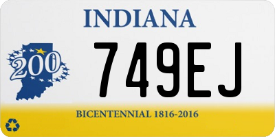 IN license plate 749EJ