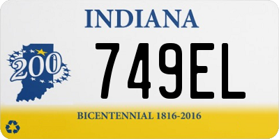 IN license plate 749EL