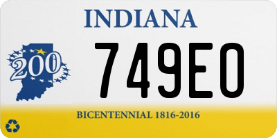 IN license plate 749EO