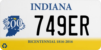 IN license plate 749ER