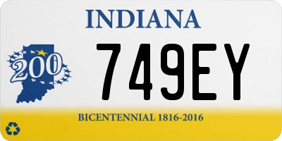 IN license plate 749EY