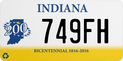 IN license plate 749FH