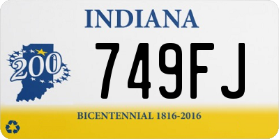 IN license plate 749FJ