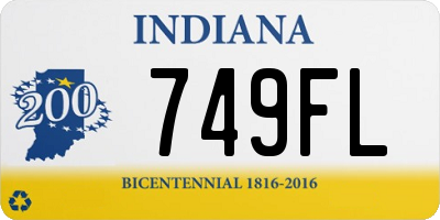 IN license plate 749FL