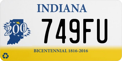 IN license plate 749FU