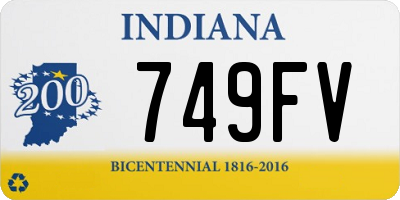 IN license plate 749FV