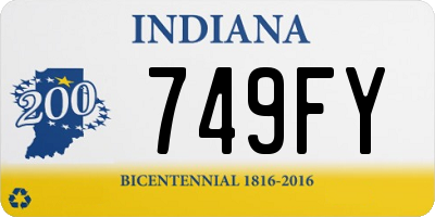 IN license plate 749FY