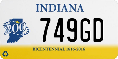 IN license plate 749GD