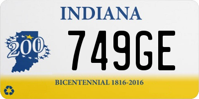 IN license plate 749GE