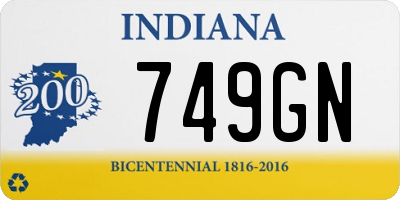 IN license plate 749GN