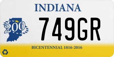 IN license plate 749GR