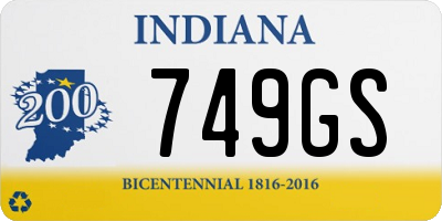 IN license plate 749GS