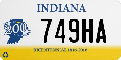 IN license plate 749HA