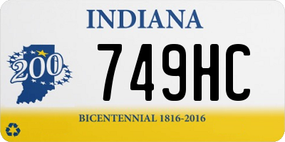 IN license plate 749HC