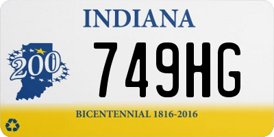 IN license plate 749HG