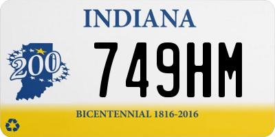 IN license plate 749HM