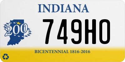 IN license plate 749HO