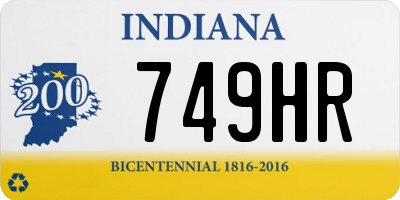 IN license plate 749HR