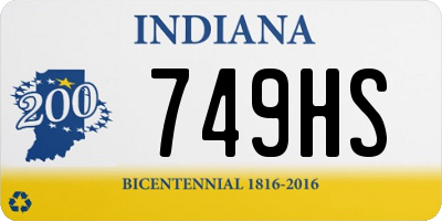 IN license plate 749HS