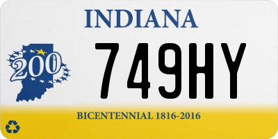 IN license plate 749HY