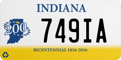 IN license plate 749IA