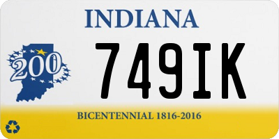 IN license plate 749IK