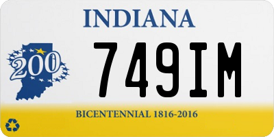 IN license plate 749IM