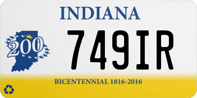 IN license plate 749IR