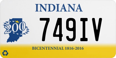 IN license plate 749IV