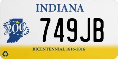 IN license plate 749JB