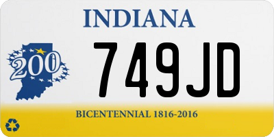 IN license plate 749JD