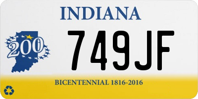 IN license plate 749JF