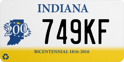 IN license plate 749KF