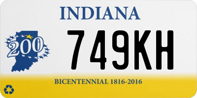 IN license plate 749KH